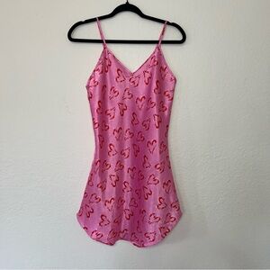 VTH Y2K Moon Dance Slip‎ Nightgown Pink Heart Valentine’s Day Women’s Size Small